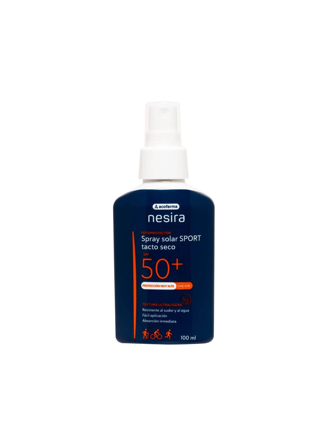 ACOFARMA NESIRA SPRAY SOLAR SPORT SPF50+ TACTO SECO 100 ML 3 ACOFARMA NESIRA SPRAY SOLAR SPORT SPF50+ TACTO SECO 100 ML