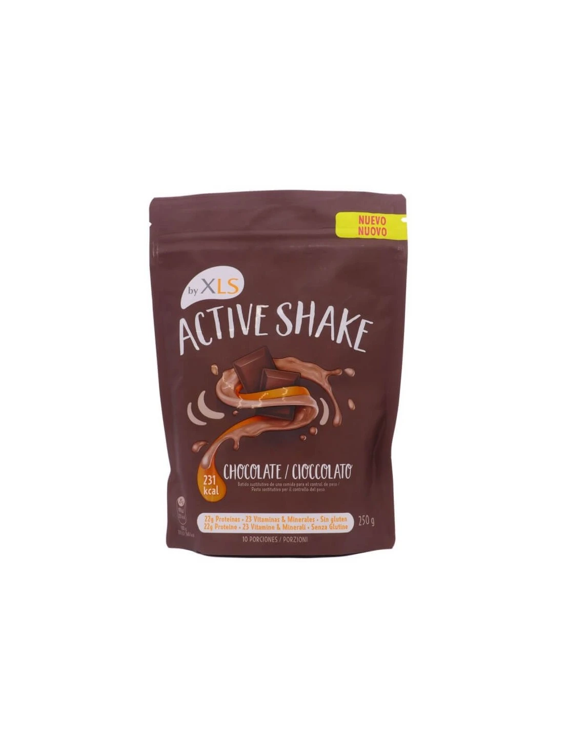 ACTIVE SHAKE BY XLS BATIDO POLVO SABOR CHOCOLATE 250 GR 3 ACTIVE SHAKE BY XLS BATIDO POLVO SABOR CHOCOLATE 250 GR