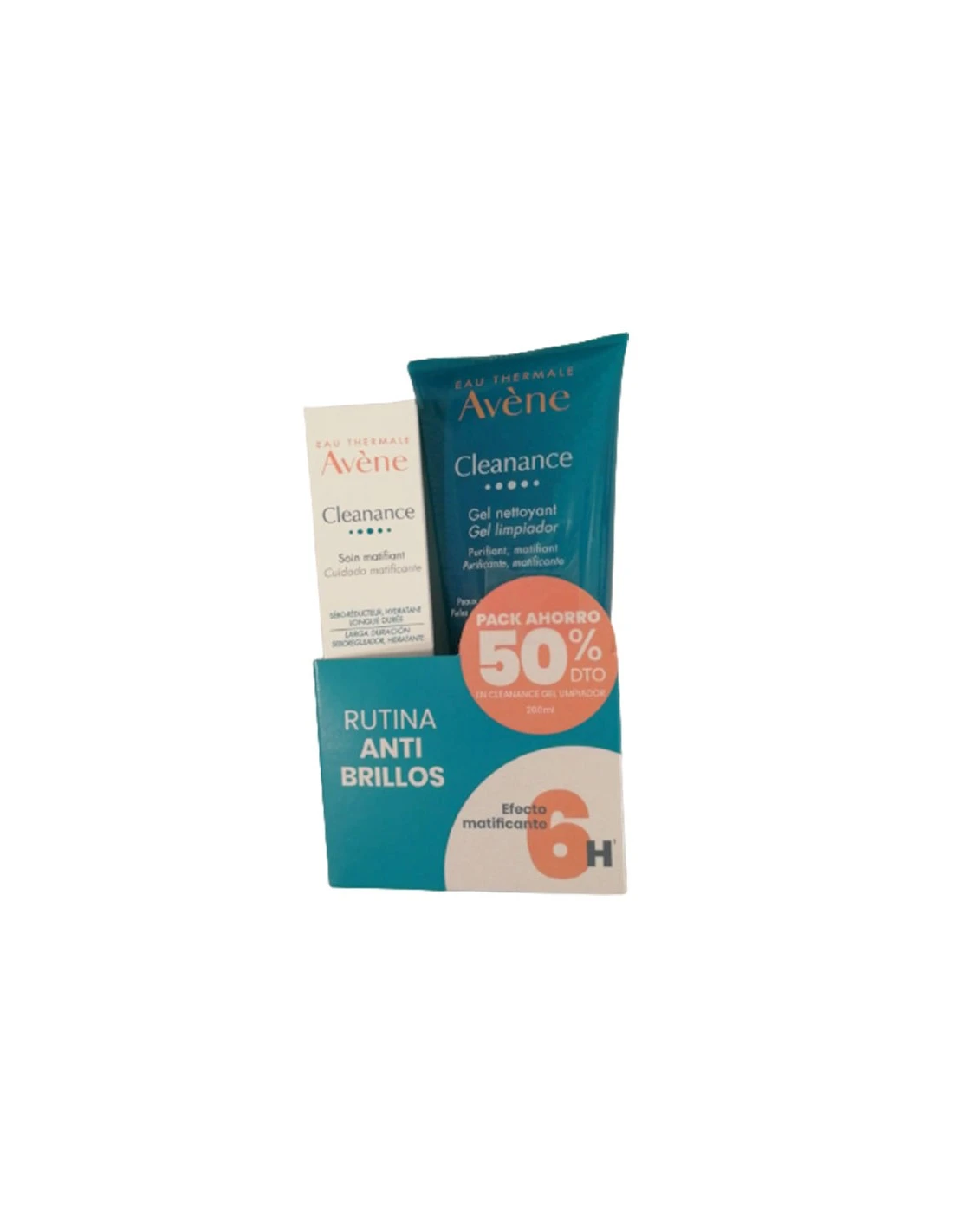 Avène AVENE CLEANANCE PACK CUIDADO MATIFICANTE SEBORREGULADOR 40ML + GEL 200ML 3 Avène AVENE CLEANANCE PACK CUIDADO MATIFICANTE SEBORREGULADOR 40ML + GEL 200ML
