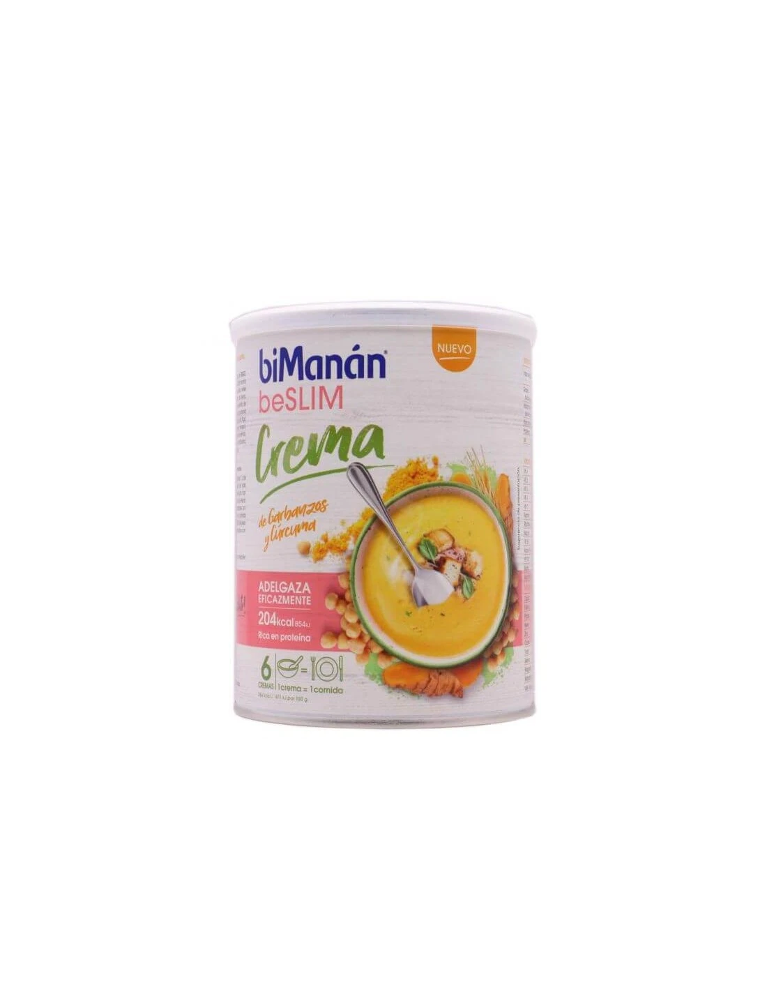 BIMANAN BESLIM CREMA DE GARBANZOS CON CURCUMA 6 RACIONES 318GR 3 BIMANAN BESLIM CREMA DE GARBANZOS CON CURCUMA 6 RACIONES 318GR