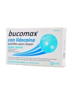BUCOMAX CON LIDOCAINA 24 PASTILLAS PARA CHUPAR (SABOR MENTA)