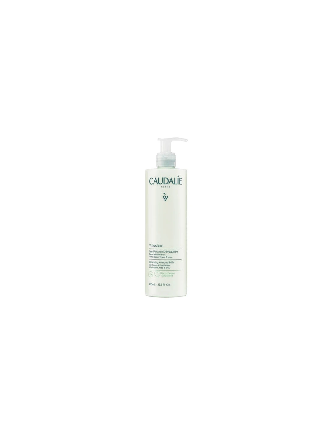 CAUDALIE VINOCLEAN LECHE DE ALMENDRAS DESMAQUILLANTE 400ML 3 CAUDALIE VINOCLEAN LECHE DE ALMENDRAS DESMAQUILLANTE 400ML