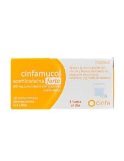 CINFAMUCOL ACETILCISTEINA FORTE 600 Mg 10 COMPRIMIDOS EFERVESCENTES