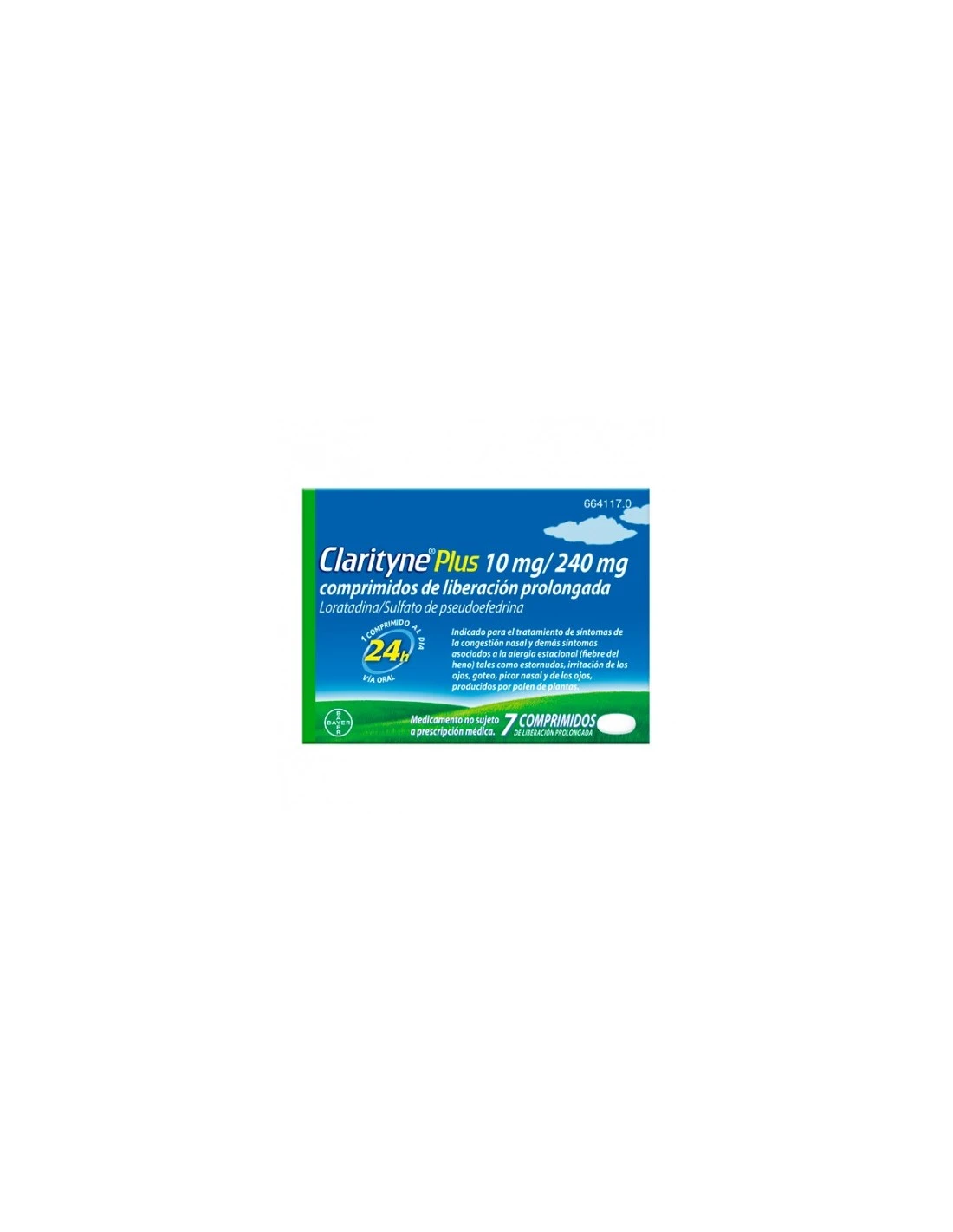 Bayer CLARITYNE PLUS 10 MG/240 MG 7 COMPRIMIDOS LIBERACION PROLONGADA 3 Bayer CLARITYNE PLUS 10 MG/240 MG 7 COMPRIMIDOS LIBERACION PROLONGADA