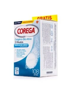 COREGA OXIGENO BIO-ACTIVO LIMPIEZA PROTESIS DENTAL 108 TABLETAS