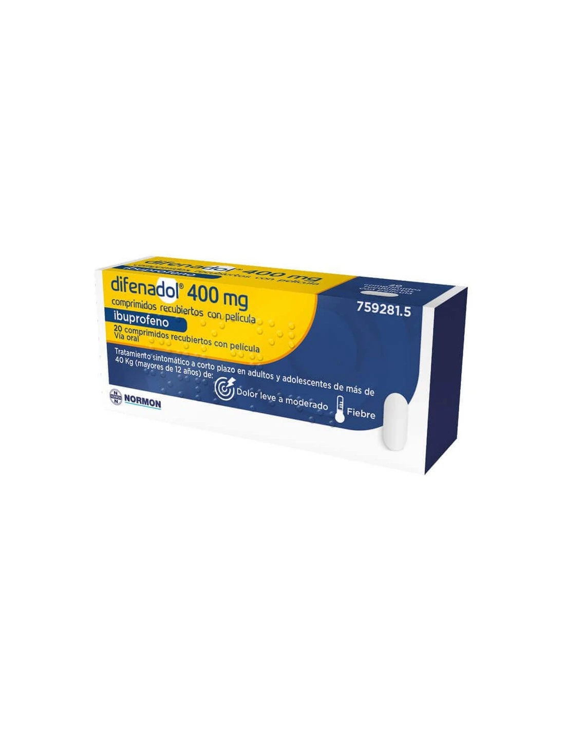 DIFENADOL 400 MG 20 COMPRIMIDOS RECUBIERTOS 3 DIFENADOL 400 MG 20 COMPRIMIDOS RECUBIERTOS