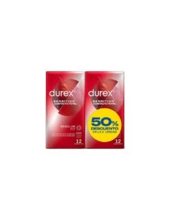 DUREX SENSITIVO CONTACTO TOTAL PRESERVATIVO PACK 2X12 UNIDADES