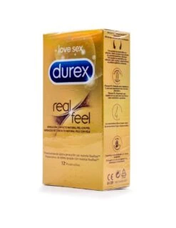 DUREX REAL FEEL PRESERVATIVO SIN LATEX 12 UNIDADES