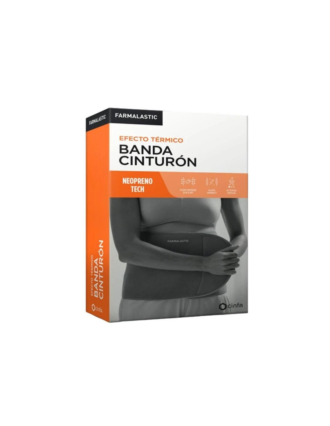 FARMALASTIC EFECTO TÉRMICO BANDA CINTURÓN NEOPRENO TECH GRIS TALLA ÚNICA 3 FARMALASTIC EFECTO TÉRMICO BANDA CINTURÓN NEOPRENO TECH GRIS TALLA ÚNICA