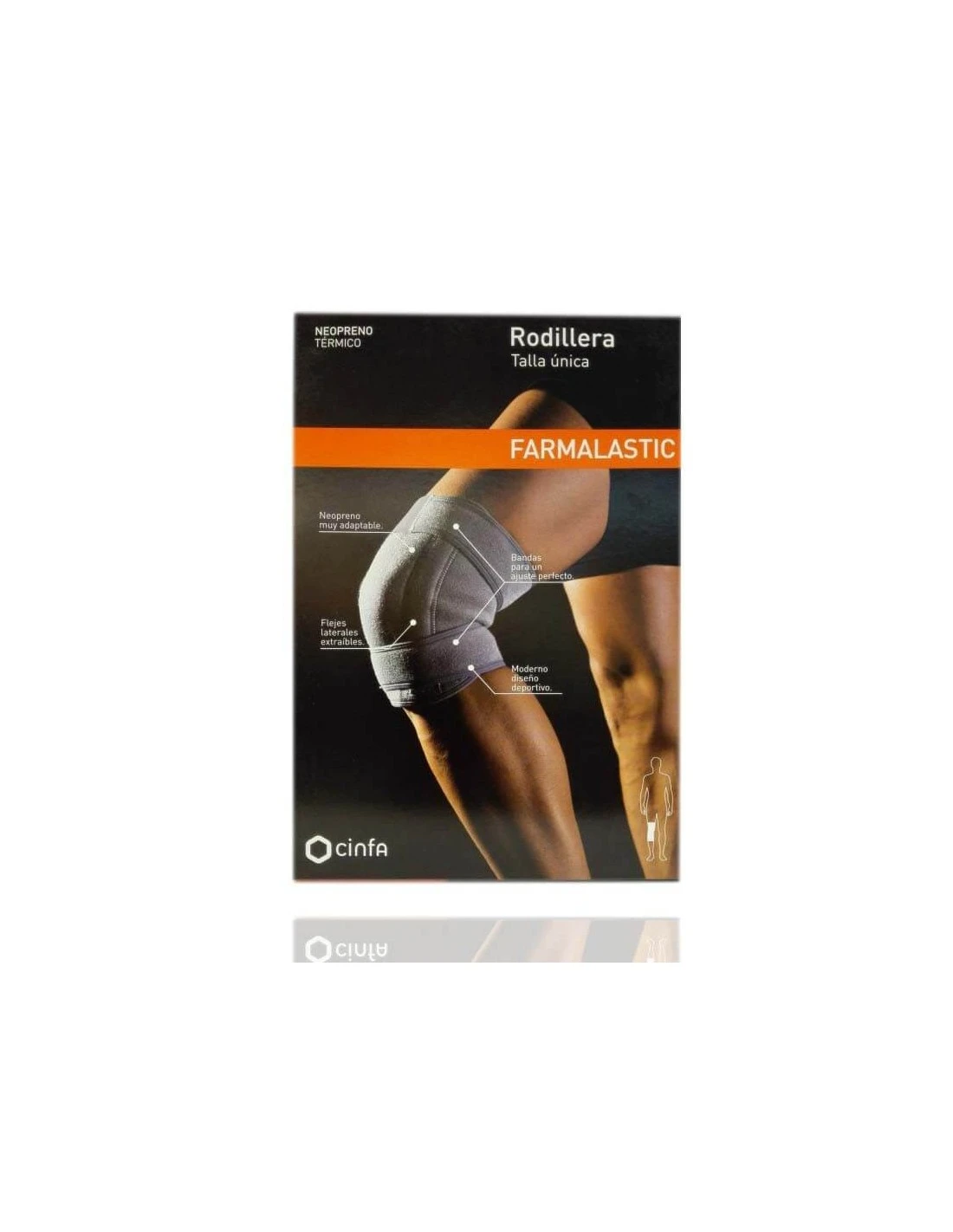 FARMALASTIC RODILLERA ROTULIANA NEOPRENO TERMICO GRIS TALLA UNICA 3 FARMALASTIC RODILLERA ROTULIANA NEOPRENO TERMICO GRIS TALLA UNICA