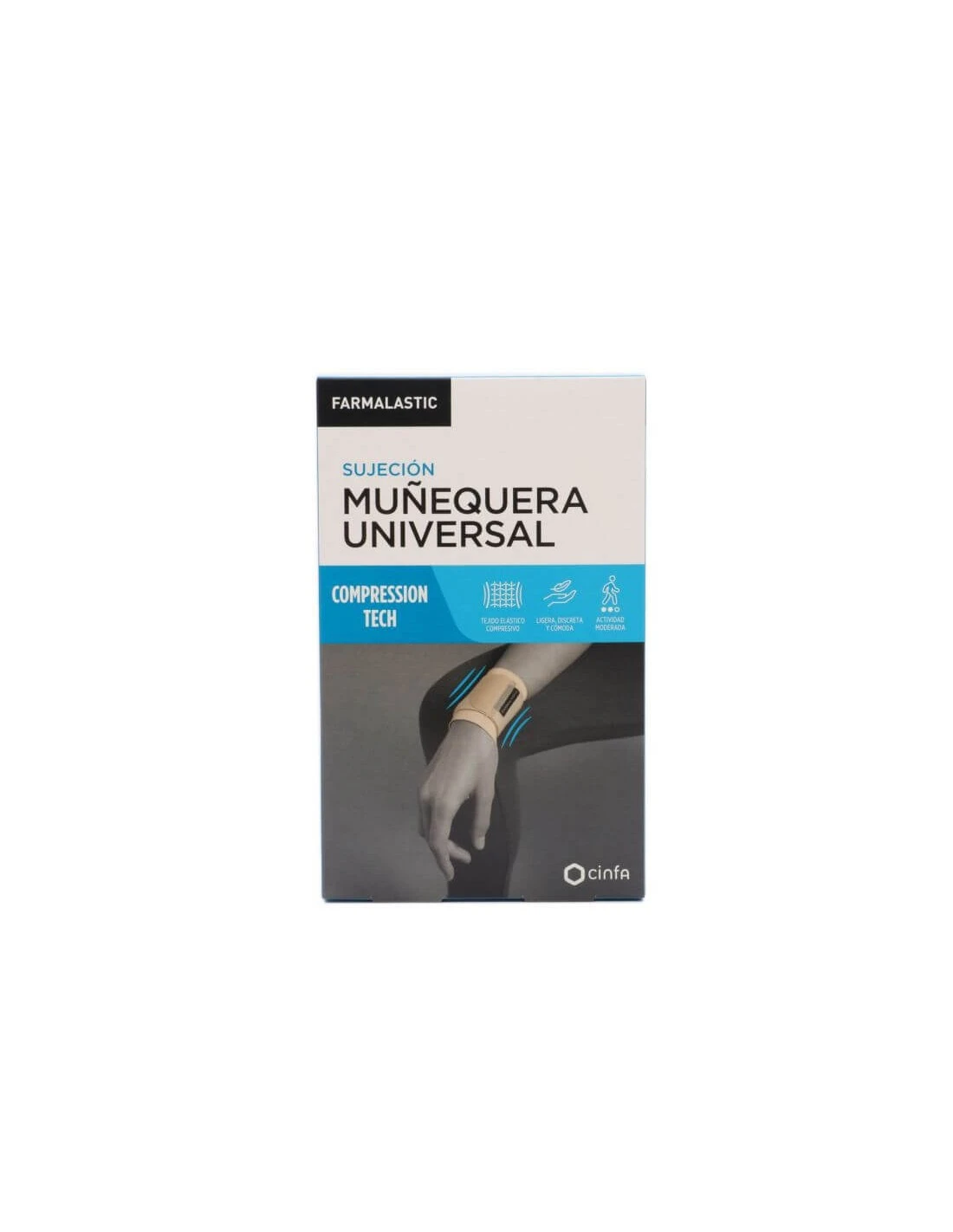 FARMALASTIC SUJECIÓN MUÑEQUERA UNIVERSAL COMPRESSION TECH BEIGE TALLA 1 3 FARMALASTIC SUJECIÓN MUÑEQUERA UNIVERSAL COMPRESSION TECH BEIGE TALLA 1