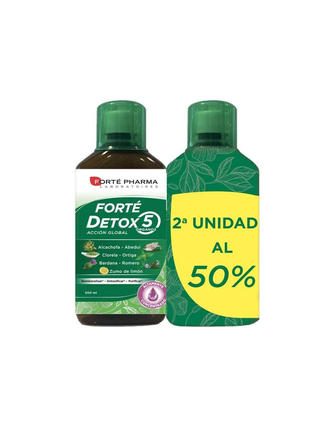 FORTE DETOX 5 ORGANOS DUPLO 2X500ML 3 FORTE DETOX 5 ORGANOS DUPLO 2X500ML