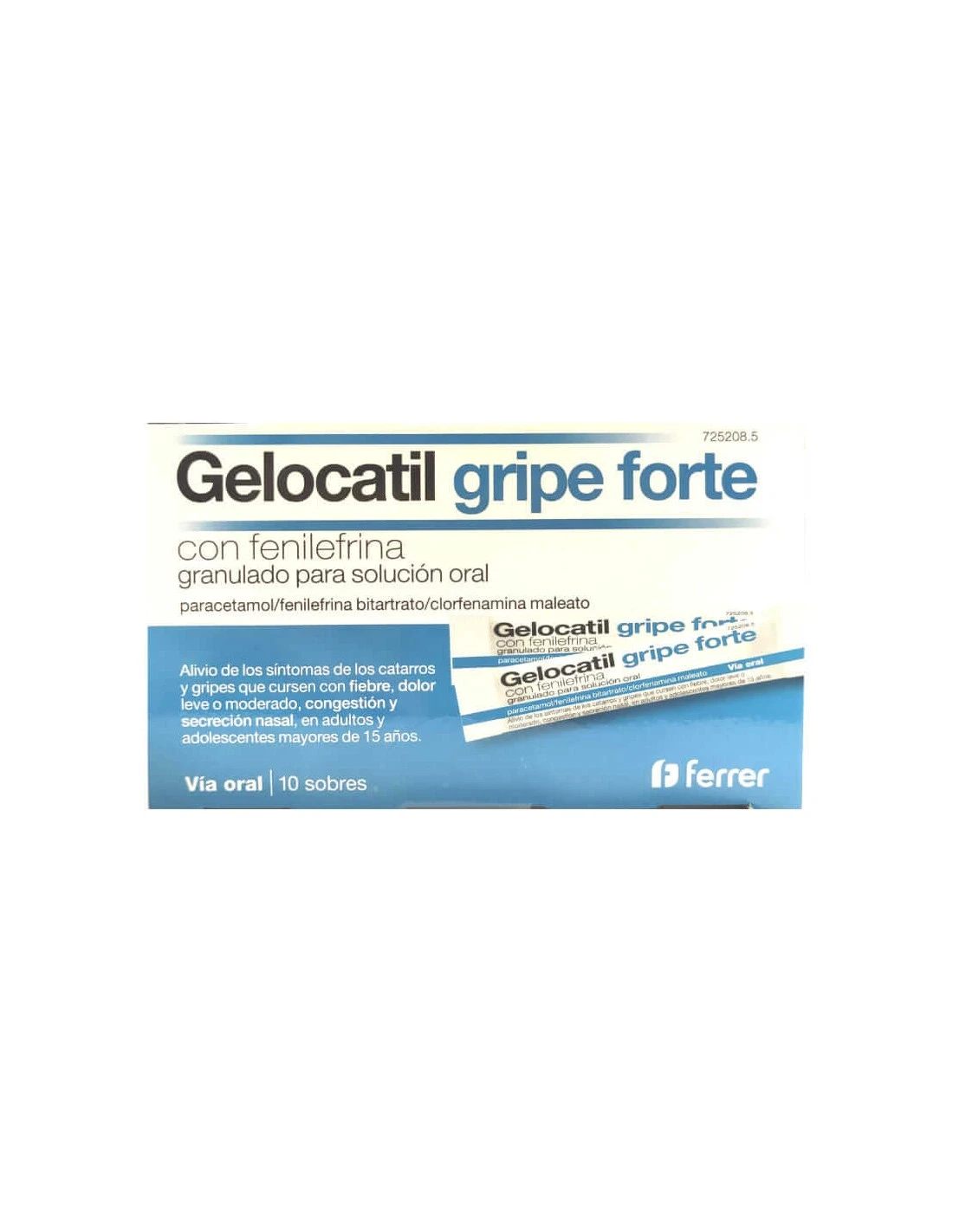 GELOCATIL GRIPE FORTE CON FENILEFRINA 10 SOBRES GRANULADO PARA SOLUCION ORAL 3 GELOCATIL GRIPE FORTE CON FENILEFRINA 10 SOBRES GRANULADO PARA SOLUCION ORAL
