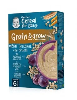 Nestlé® GERBER GRAIN & GROW AVENA INTEGRAL CON CIRUELA +6M 250GR