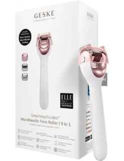 GESKE MICRONEEDLE FACE ROLLER 9 EN 1 BLANCO ROSADO