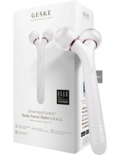 GESKE SONIC FACIAL ROLLER 4 EN 1 BLANCO ROSADO