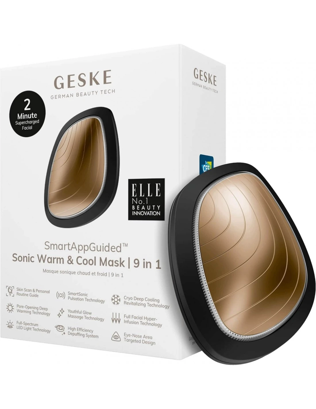 GESKE SONIC WARM & COOL MASK 9 EN 1 NEGRO 3 GESKE SONIC WARM & COOL MASK 9 EN 1 NEGRO