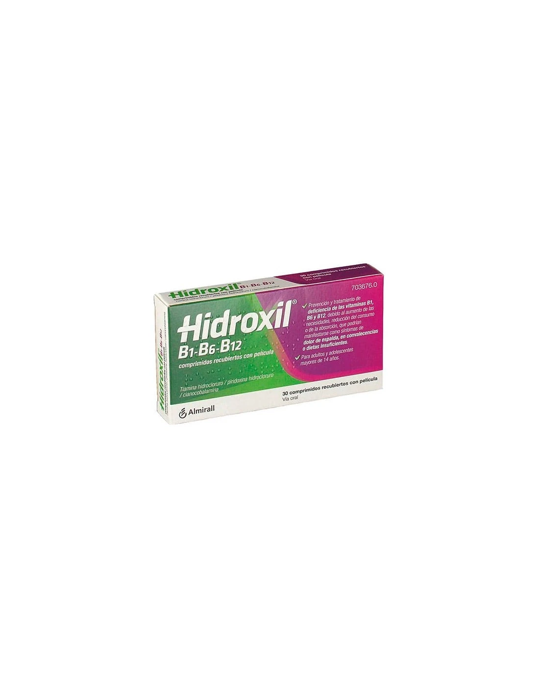 HIDROXIL B1-B6-B12 30 COMPRIMIDOS RECUBIERTOS 3 HIDROXIL B1-B6-B12 30 COMPRIMIDOS RECUBIERTOS
