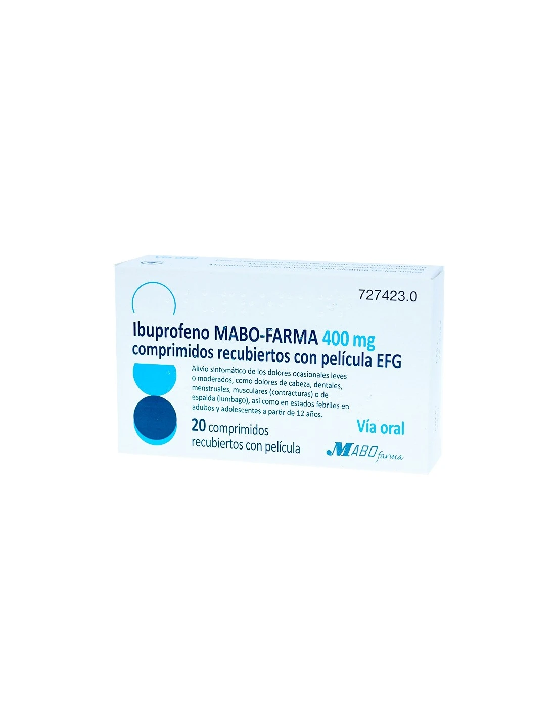 IBUPROFENO MABO-FARMA EFG 400 MG 20 COMPRIMIDOS RECUBIERTOS 3 IBUPROFENO MABO-FARMA EFG 400 MG 20 COMPRIMIDOS RECUBIERTOS