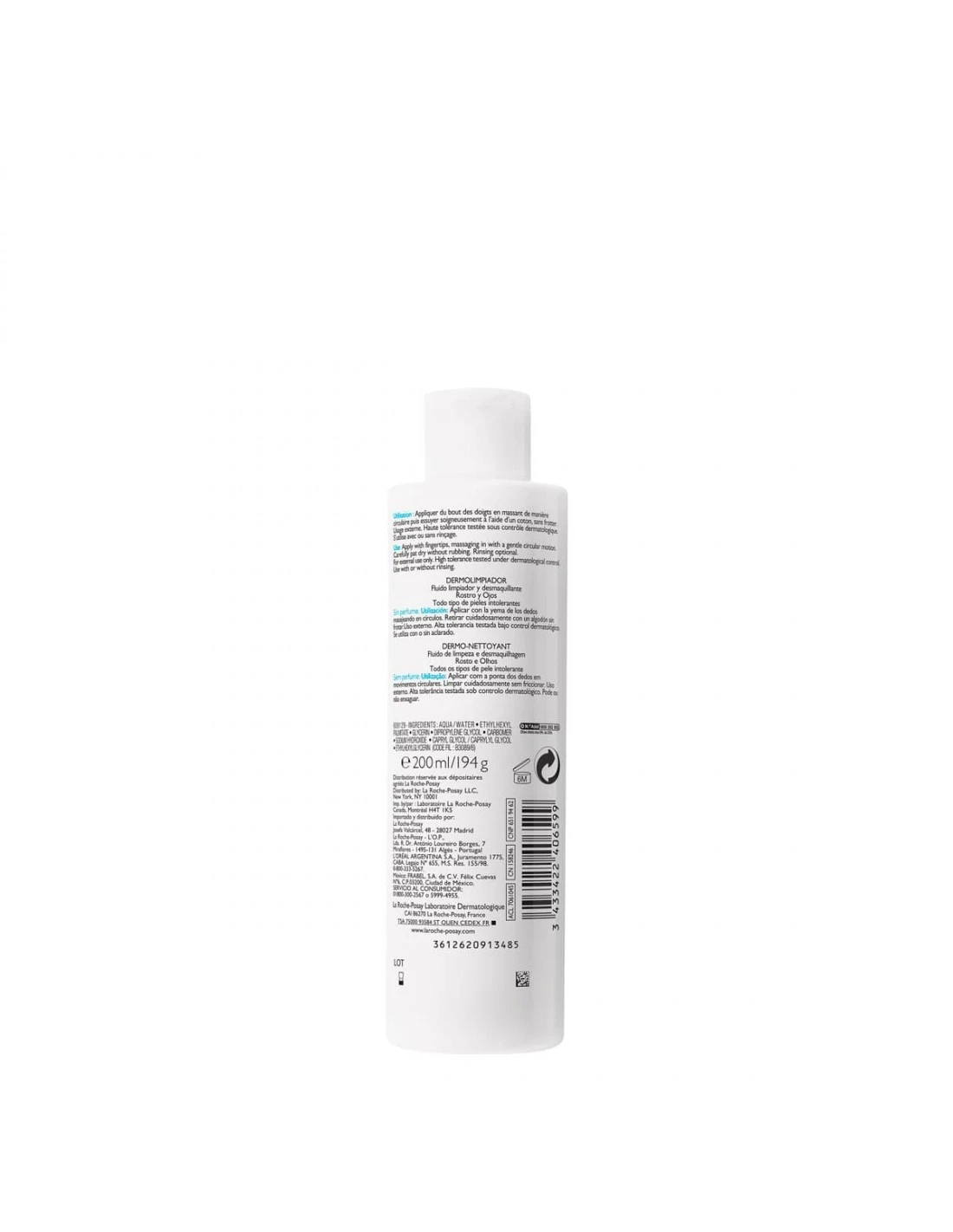 LA ROCHE-POSAY LA ROCHE POSAY TOLERIANE DERMOLIMPIADOR 200ML 4 LA ROCHE-POSAY LA ROCHE POSAY TOLERIANE DERMOLIMPIADOR 200ML - Imagen 2