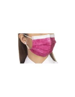 MASCARILLA QUIRURGICA FUCSIA ADULTOS 50 UNIDADES