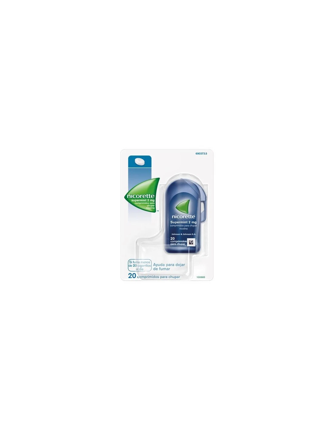Johnson & Johnson NICORETTE SUPERMINT 2 MG 20 COMPRIMIDOS PARA CHUPAR EFG 3 Johnson & Johnson NICORETTE SUPERMINT 2 MG 20 COMPRIMIDOS PARA CHUPAR EFG