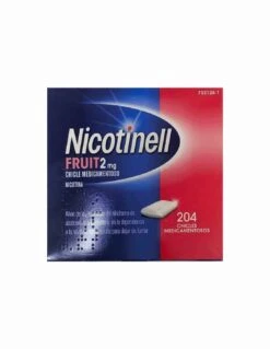 NICOTINELL FRUIT 2 MG 204 CHICLES MEDICAMENTOSOS