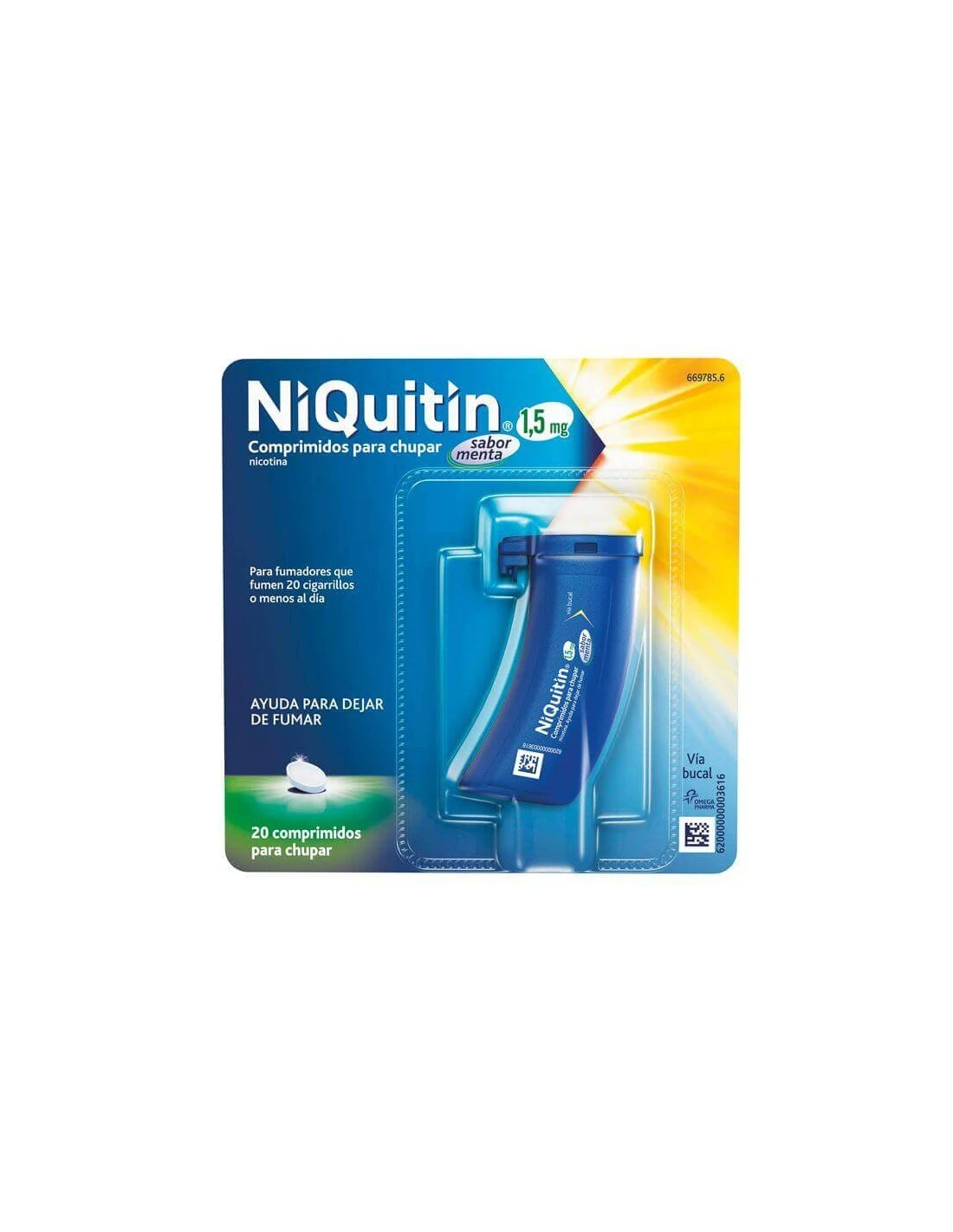 NIQUITIN 1,5 MG 20 COMPRIMIDOS PARA CHUPAR SABOR MENTA 3 NIQUITIN 1,5 MG 20 COMPRIMIDOS PARA CHUPAR SABOR MENTA