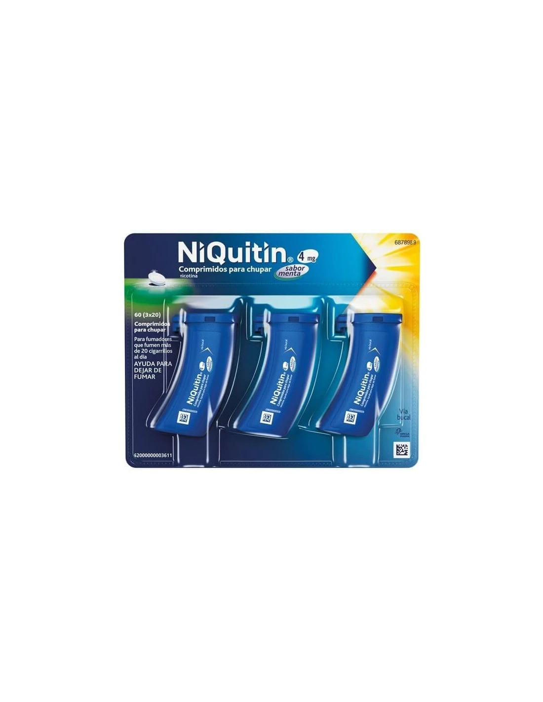 NIQUITIN 4 Mg 60 COMPRIMIDOS PARA CHUPAR (SABOR MENTA) 3 NIQUITIN 4 Mg 60 COMPRIMIDOS PARA CHUPAR (SABOR MENTA)