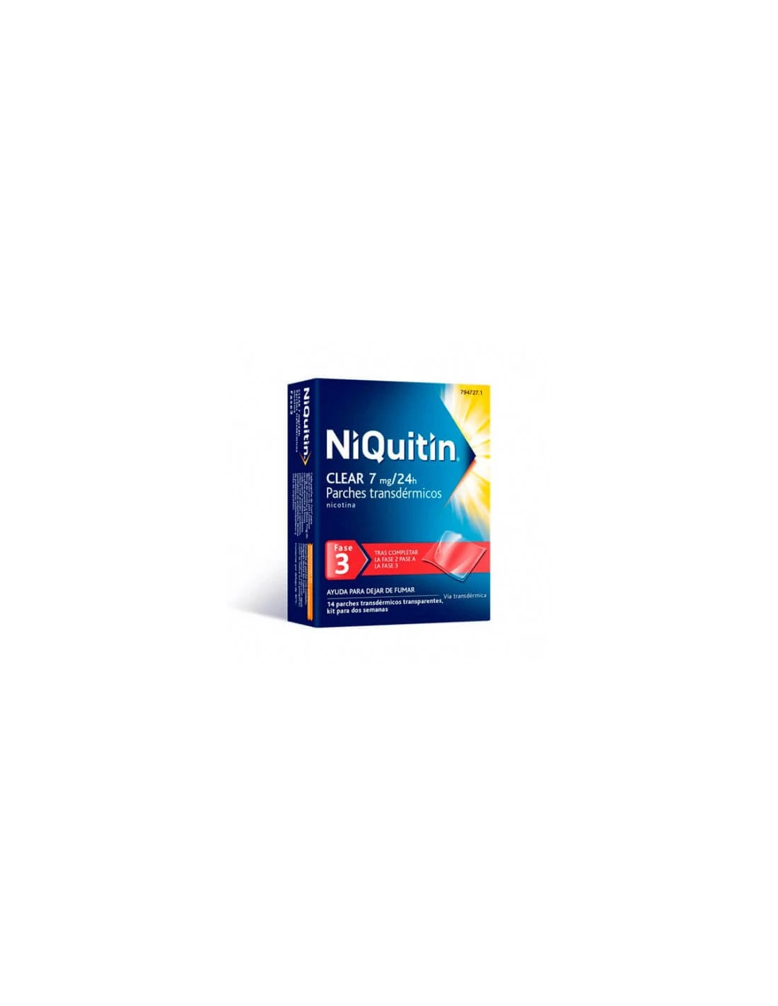 NIQUITIN CLEAR 7 MG/24 H PARCHES TRANSDERMICOS 3 NIQUITIN CLEAR 7 MG/24 H PARCHES TRANSDERMICOS