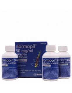 NORMOPIL 50 MG/ML 3 FRASCOS SOLUCION CUTANEA 90 ML