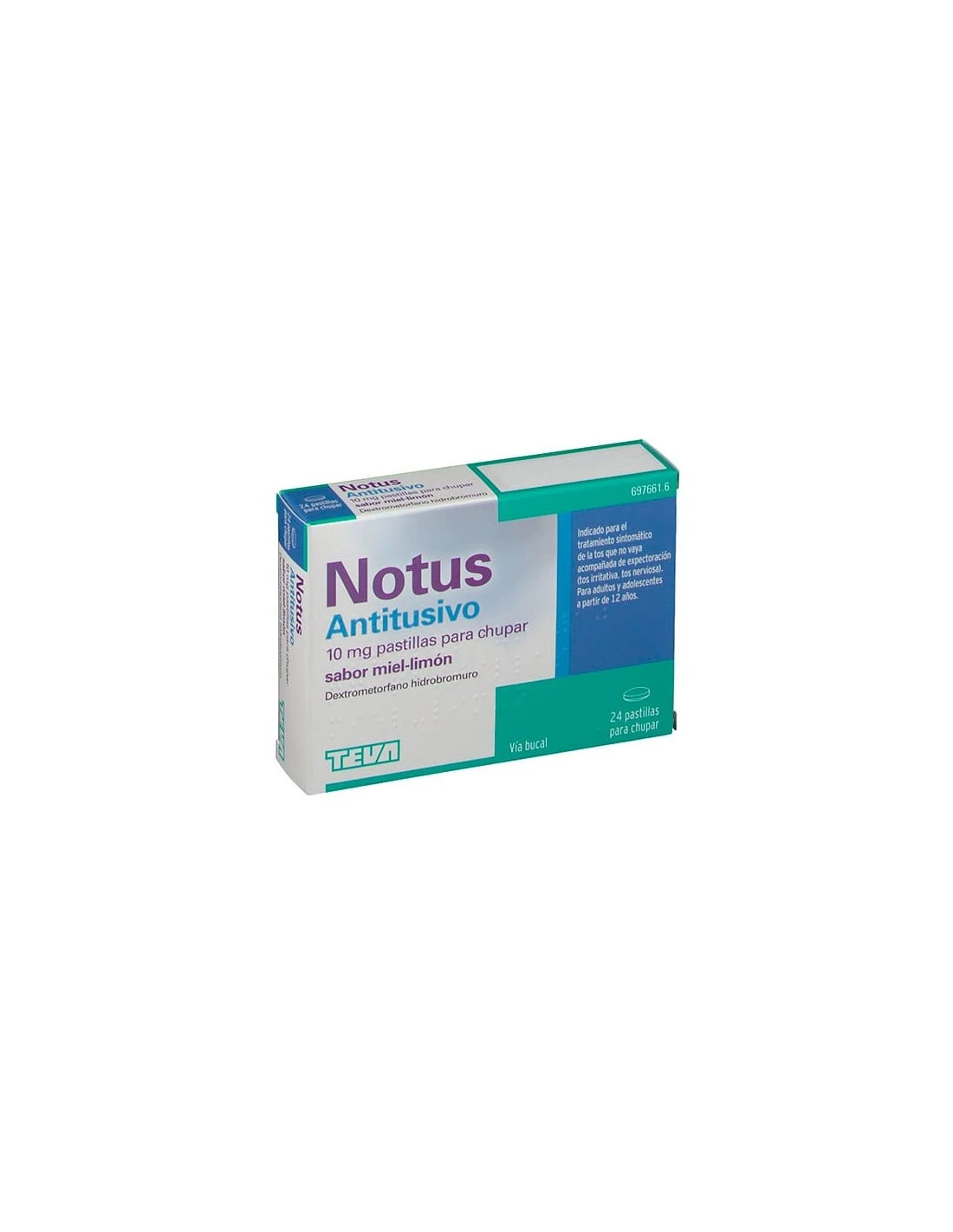 NOTUS ANTITUSIVO 10 Mg 24 PASTILLAS PARA CHUPAR (SABOR MIEL Y LIMON) 3 NOTUS ANTITUSIVO 10 Mg 24 PASTILLAS PARA CHUPAR (SABOR MIEL Y LIMON)