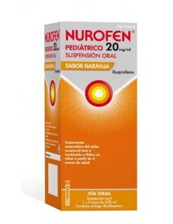 NUROFEN PEDIATRICO 20 Mg/ml SUSPENSION ORAL 1 FRASCO 200 Ml (SABOR NARANJA)