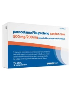 PARACETAMOL/IBUPROFENO SANDOZ CARE 500 Mg/200 Mg 16 COMPRIMIDOS RECUBIERTOS