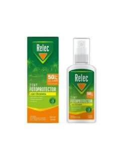 RELEC 2 EN 1 FOTOPROTECTOR SPF 50 CON CITRONELA 100 ML