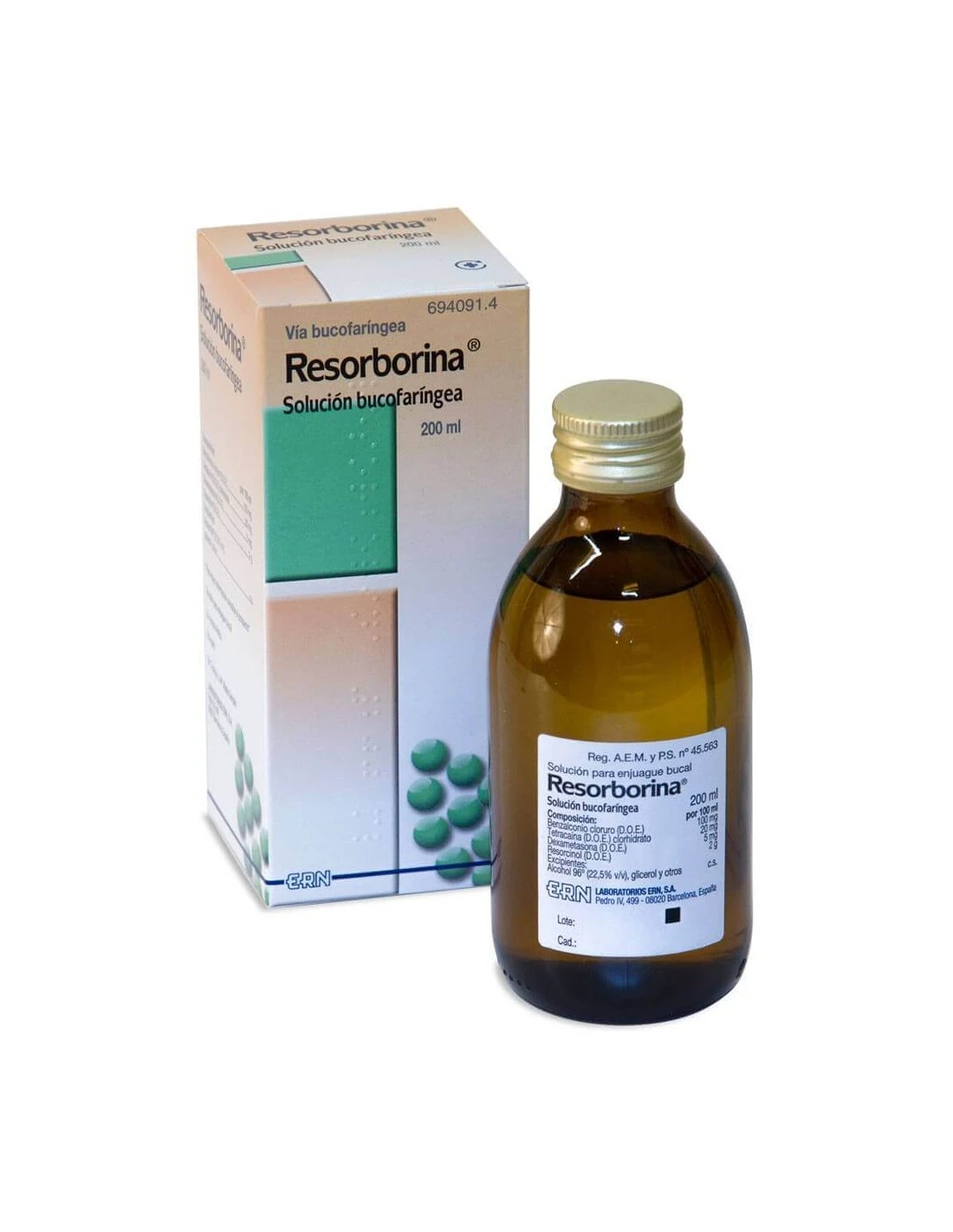 RESORBORINA SOLUCION BUCAL 1 FRASCO 200 Ml 3 RESORBORINA SOLUCION BUCAL 1 FRASCO 200 Ml