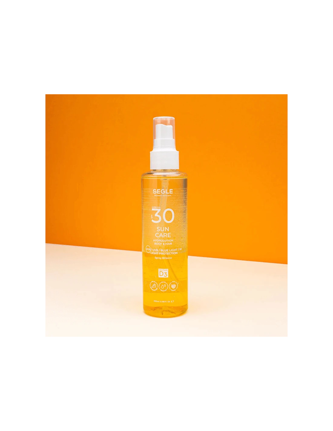 SEGLE SUN CARE BODY&HAIR SPRAY BIFASICO UVA SPF30 200ML 3 SEGLE SUN CARE BODY&HAIR SPRAY BIFASICO UVA SPF30 200ML