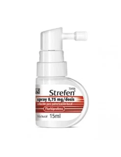 STREFEN SPRAY 8,75 Mg/DOSIS SOLUCION PARA PULVERIZACION BUCAL 1 FRASCO 15 Ml (SABOR MENTA)