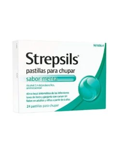 STREPSILS 24 PASTILLAS PARA CHUPAR (SABOR MENTA)