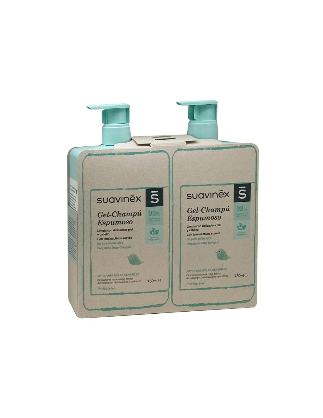 SUAVINEX GEL-CHAMPU ESPUMOSO DUPLO 2X750ML 3 SUAVINEX GEL-CHAMPU ESPUMOSO DUPLO 2X750ML