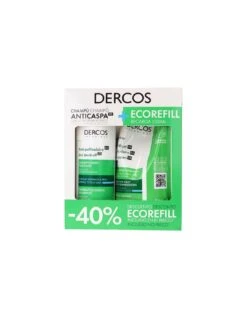VICHY DERCOS CHAMPU ANTICASPA CABELLO NORMAL A GRASO 390 ML + ECO REFILL 500 ML
