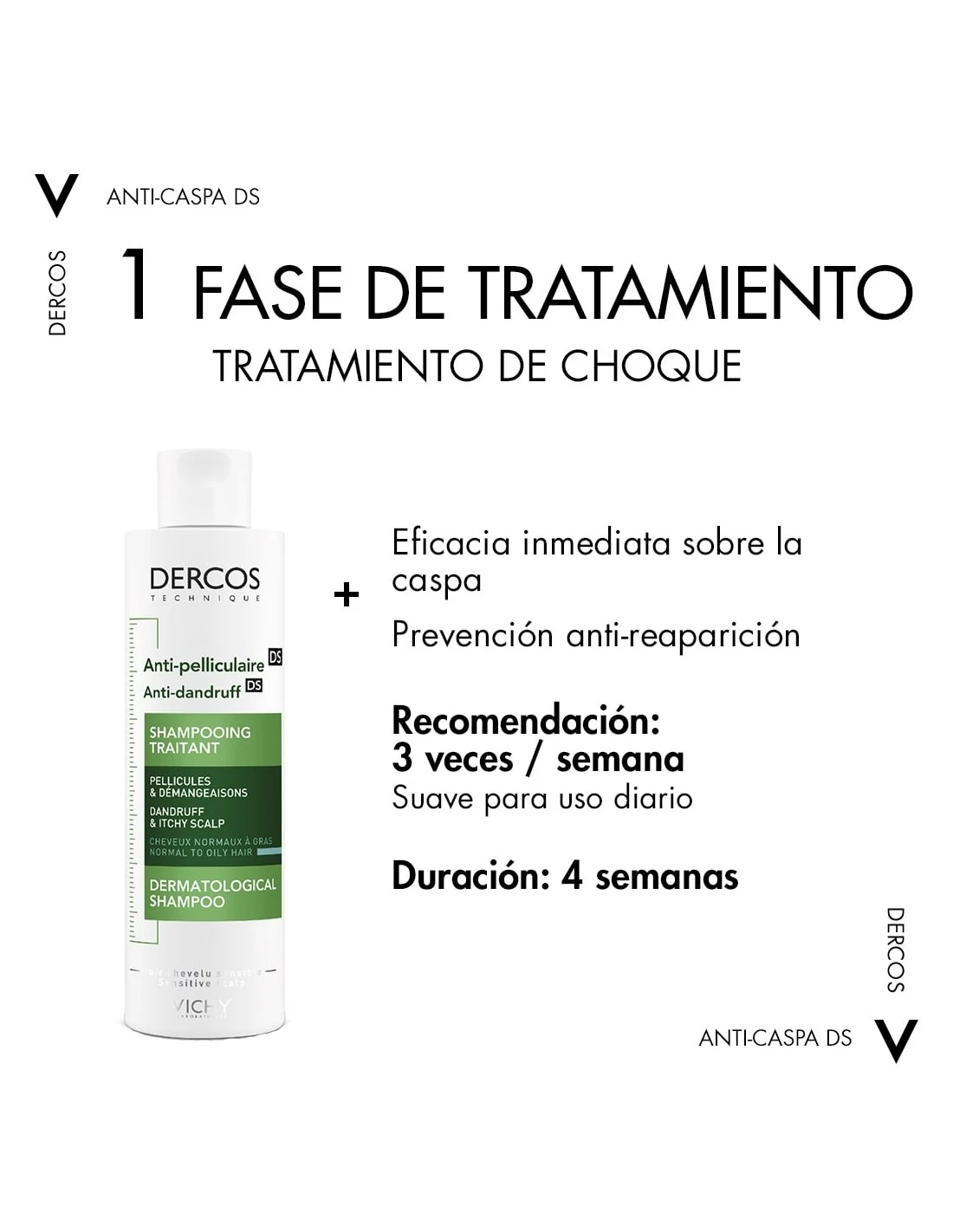 VICHY DERCOS CHAMPU ANTICASPA CABELLO NORMAL A GRASO 390 ML + ECO REFILL 500 ML 7 VICHY DERCOS CHAMPU ANTICASPA CABELLO NORMAL A GRASO 390 ML + ECO REFILL 500 ML - Imagen 5