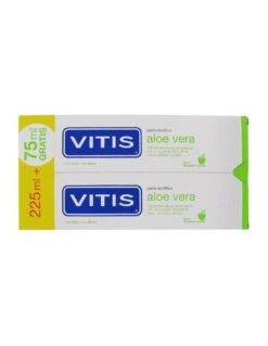 VITIS ALOE VERA PASTA SABOR MANZANA-MENTA 2X150ML