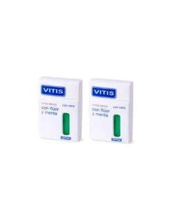 VITIS CINTA DENTAL CON CERA, FLUOR Y MENTA 2 UNIDADES 50 M