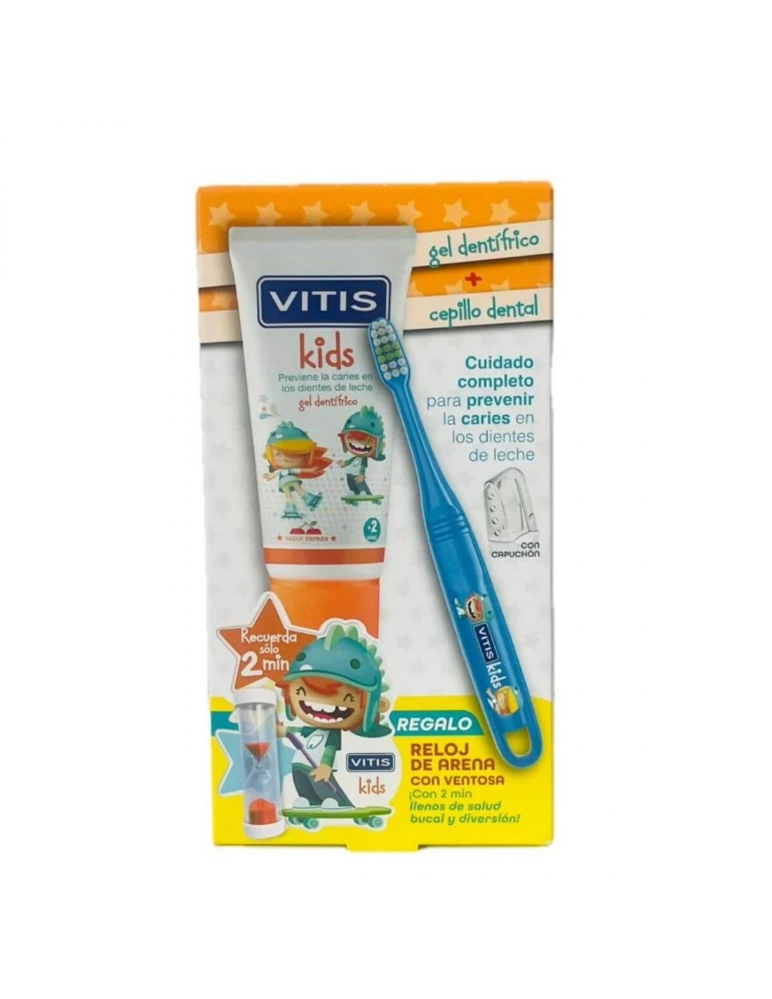 VITIS KIDS GEL DENTIFRICO + CEPILLO + GADGET 50ML 3 VITIS KIDS GEL DENTIFRICO + CEPILLO + GADGET 50ML