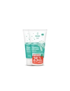 WELEDA DUPLO 2 EN 1 CHAMPU Y GEL DE BAÑO MENTA 2X150ML
